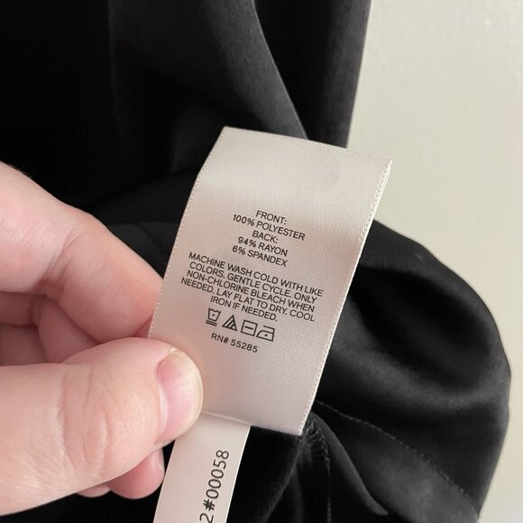 Express Women S Black Satin Front Off The Shoulder Short Sleeve London Tee NWT - Picture 8 of 9